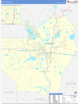 Ouachita County Wall Map Basic Style