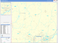Outagamie County Wall Map Basic Style