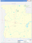 Parke County Wall Map Basic Style
