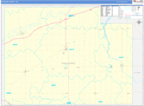 Paulding County Wall Map Basic Style