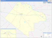 Pecos County Wall Map Basic Style