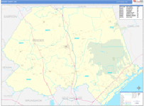 Pender County Wall Map Basic Style