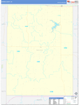 Perkins County Wall Map Basic Style