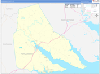 Perquimans Wall Map Basic Style