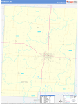 Pettis County Wall Map Basic Style