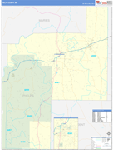 Phelps County Wall Map Basic Style