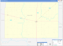 Phillips County Wall Map Basic Style