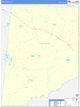 Pickens County Wall Map Basic Style