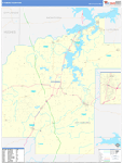 Pittsburg County Wall Map Basic Style