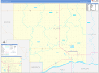 Platte County Wall Map Basic Style