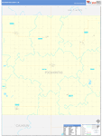 Pocahontas County Wall Map Basic Style