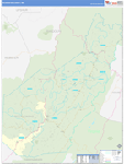 Pocahontas County Wall Map Basic Style