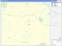 Pontotoc County Wall Map Basic Style