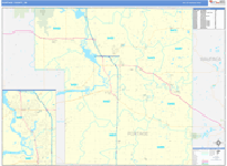 Portage County Wall Map Basic Style