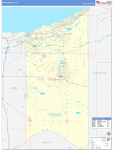 Porter County Wall Map Basic Style