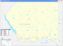 Pottawatomie County Wall Map Basic Style