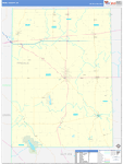 Preble County Wall Map Basic Style