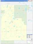 Price County Wall Map Basic Style