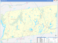 Putnam County Wall Map Basic Style