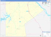 Ralls County Wall Map Basic Style