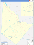 Reeves County Wall Map Basic Style