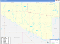 Renville County Wall Map Basic Style