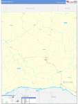 Richland County Wall Map Basic Style