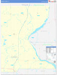 Roberts County Wall Map Basic Style