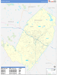 Rockdale County Wall Map Basic Style