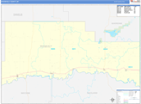 Roosevelt County Wall Map Basic Style