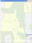Routt County Wall Map Basic Style