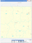 Saline County Wall Map Basic Style