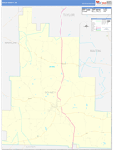 Schley County Wall Map Basic Style
