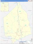 Scott County Wall Map Basic Style