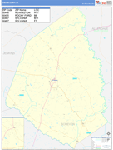 Screven County Wall Map Basic Style