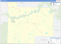 Searcy County Wall Map Basic Style