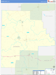 Shannon County Wall Map Basic Style