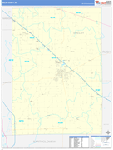 Shelby County Wall Map Basic Style