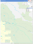 Shoshone County Wall Map Basic Style