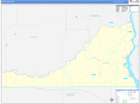 Sioux County Wall Map Basic Style