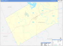 Somervell County Wall Map Basic Style