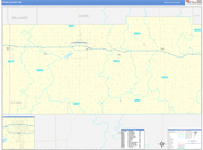Stark County Wall Map Basic Style