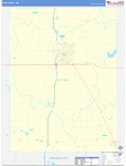 Steele County Wall Map Basic Style