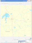 Stephens County Wall Map Basic Style