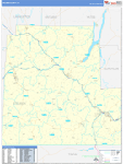Steuben County Wall Map Basic Style