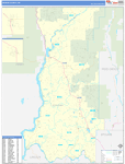 Stevens County Wall Map Basic Style