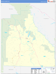 Sublette County Wall Map Basic Style