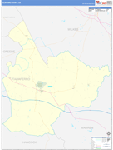 Taliaferro County Wall Map Basic Style