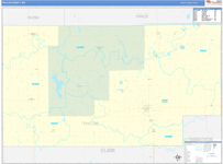 Taylor County Wall Map Basic Style