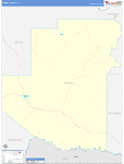 Terrell County Wall Map Basic Style